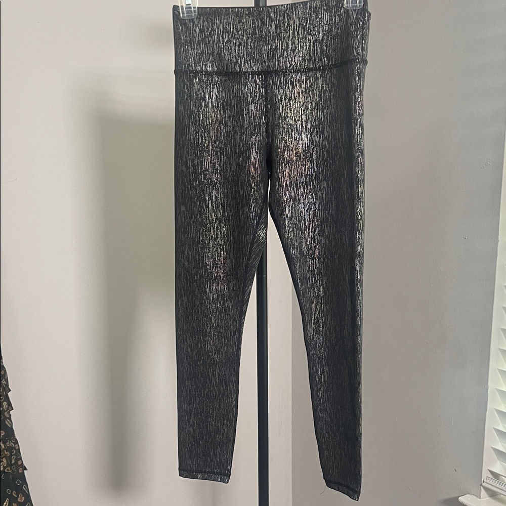 ZYIA Black Metallic Leggings